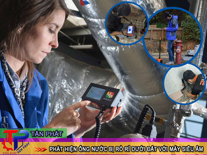 Cách phát hiện ống nước bị rò rỉ dưới đất bằng máy siêu âm